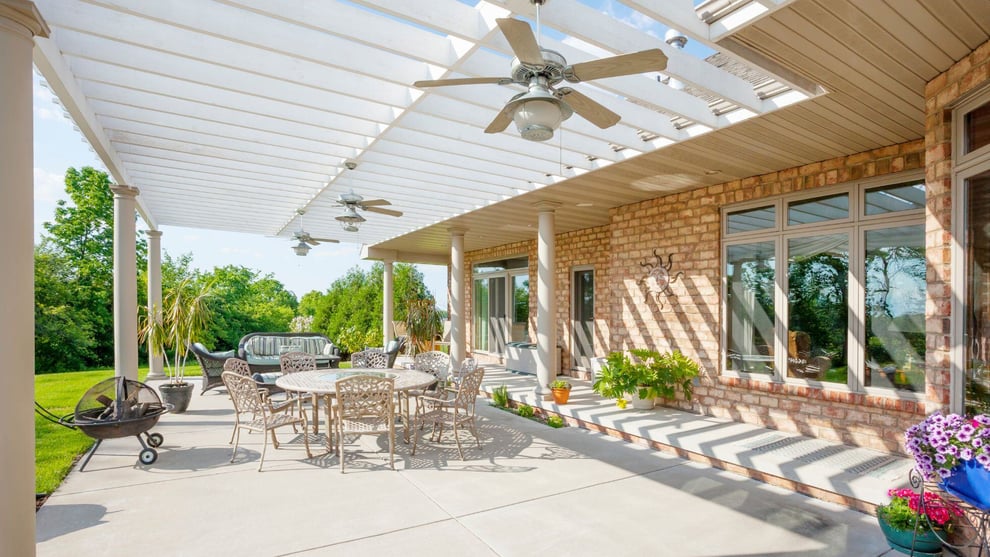 Backyard Patio With Pergola