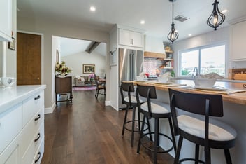 Kitchen remodel in Fresno, CA by Imagine Remodeling with butcher block island