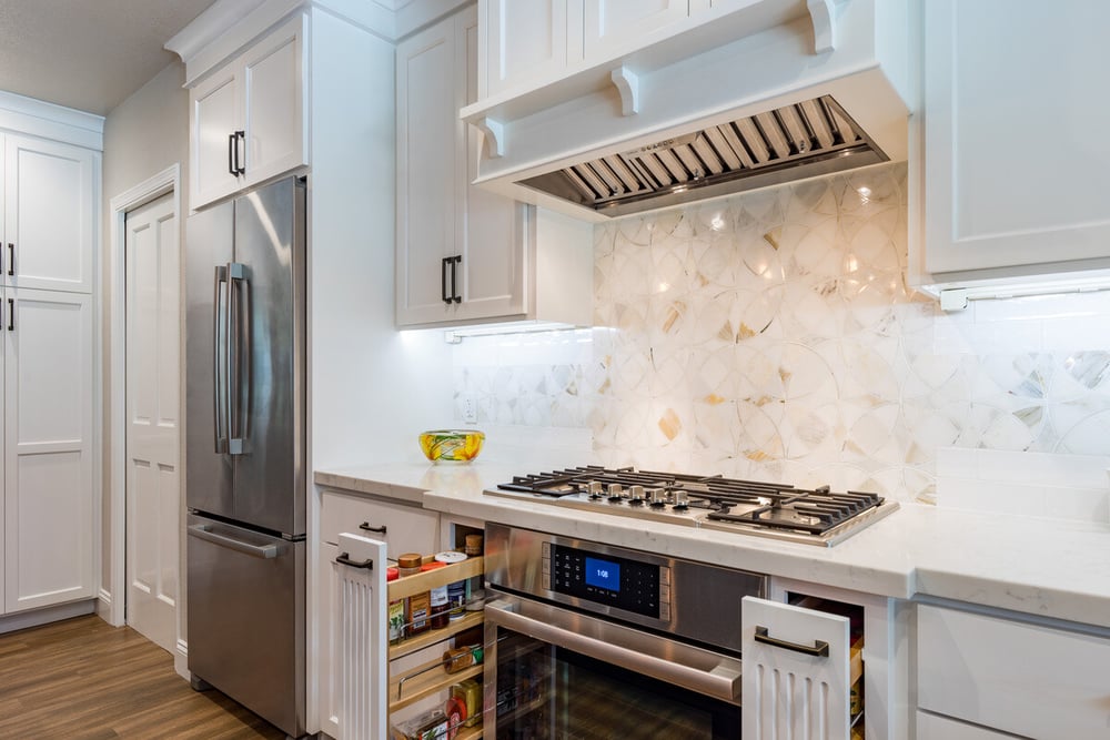 Under-cabinet lighting in Fresno kitchen remodel by Imagine Remodeling